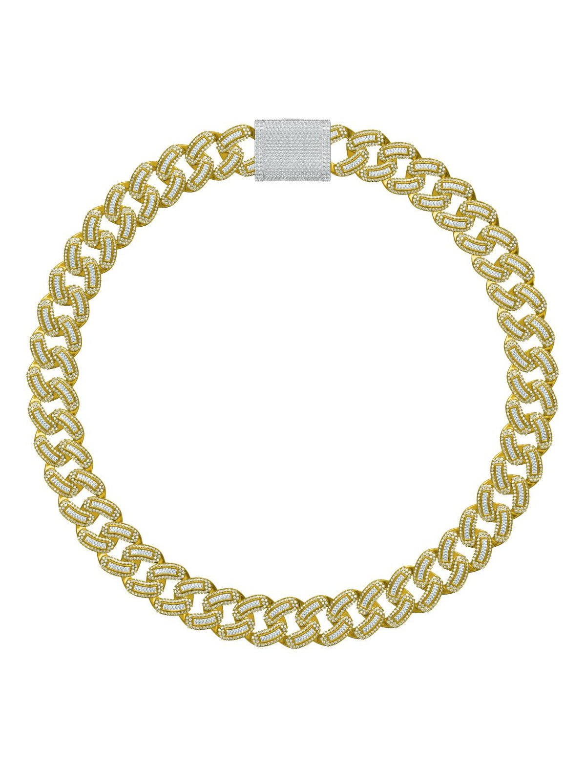 Yellow Gold Custom Diamond Cuban Chain