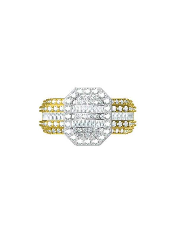 Hexagon Shape Customized Diamond Ring for Men