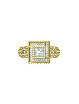Square Shape Diamond Baguette Ring for Men