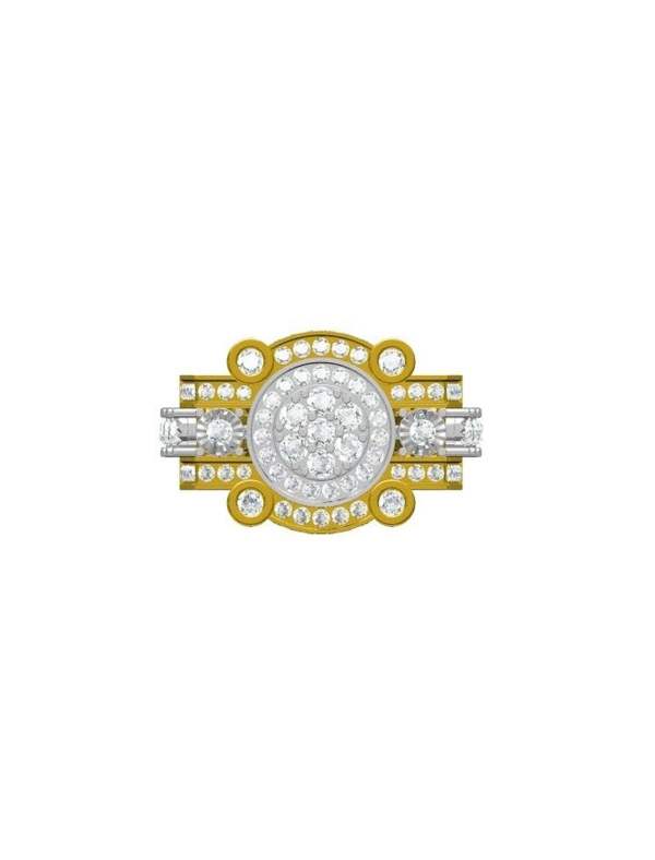 Yellow Gold Custom Diamond Ring for Men